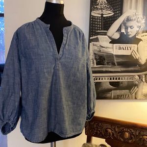 Gap long sleeved denim blouse.